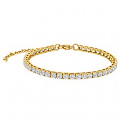 Tennisarmband in Gold Herren mit Zirkonia