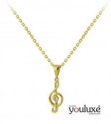 Goldanhänger Musik Note in 585 Gold