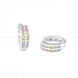 Prinzessin Lillifee Mädchen-Creolen " bunt," 925 Sterling-Silber