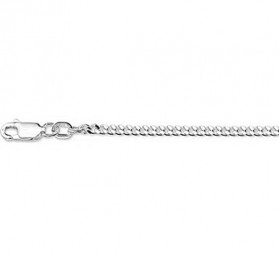 panzerkette silber 925 massiv rhodiniert 2mm