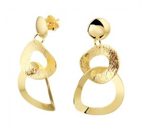 Ohrstecker aus 925 Silber Gelbgold plattiert, Kreismotiv