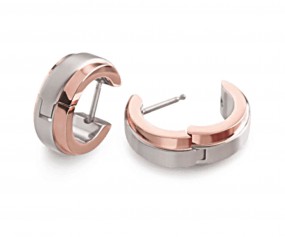 Boccia Titanium Scharnier-Creolen roségold-plattiert 0560-06