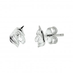 Stecker Einhorn Kinder Ohrringe 925 Sterlingsilber rhodiniert