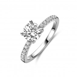 Verlobungsringe Vorsteckring Damenring 925 Silber rhodiniert