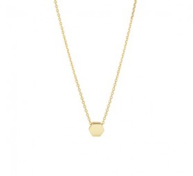 Sechseck-Collier 585 Gold geometrische Schmuck