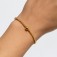 Damen Kugelarmband Ø 3mm elastisch 18cm Silber 925/000 vergoldet