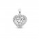 Herz Zirkonia Anhänger mit Kette 925 Silber