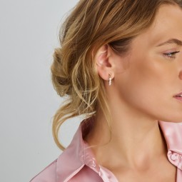 Creolen 925 Sterling Silber Süßwasser Perlen Ohrringe Perlenohrringe