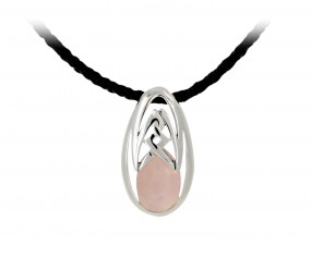 Rosenquarz Anhänger 925 Silber
