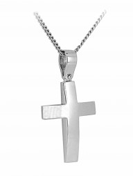 585 Weißgold Kreuz Anhänger, Anhänger Kreuz