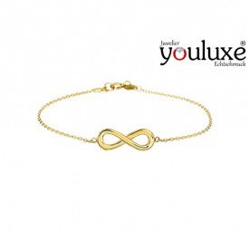 Goldarmband 585 14k Gold Gelbgold Unendlichkeit Infinity