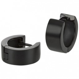 Scharnier Creolen Edelstahl schwarz.