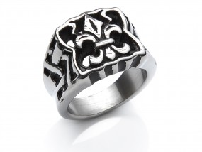 Survive 730082 Edelstahlring mit Lilie