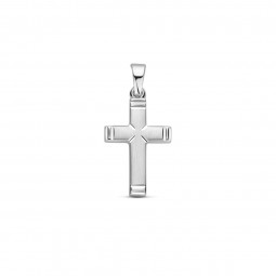 Damen Kinder Kreuz Anhänger 925 Sterlingsilber rhodiniert
