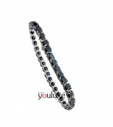 Moissanit-Tennisarmband Herren Armband 925 Silber rhodiniert