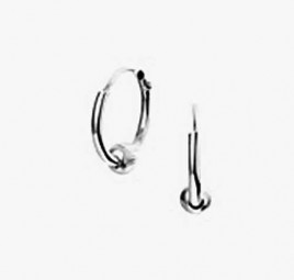 Ohrringe, Creolen mit Kugeln, aus Sterling-Silber 925