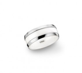 Unisex Weißes keramik Ring