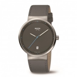 Boccia Herrenarmbanduhr Analog Quarz Titan 3615-03 grau