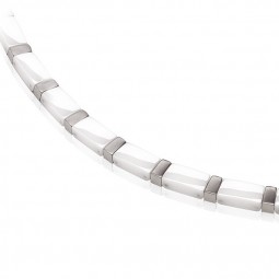 Boccia Collier Keramik weiß