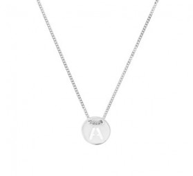 Damen Halskette Silber mit Buchstaben -A- Anhänger 925 Silber rhodiniert