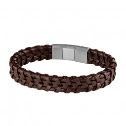 Frank 1967 Armband Echt Leder braun 13mm breit Edelstahl