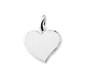 Ahänger Herz Gravurplatte matt/ glanz ,diamantiert 925 Silber rhodiniert
