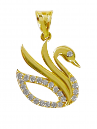 Gold Anhänger Schwan 585 Gold