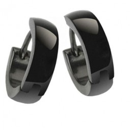 Scharnier Creolen Edelstahl schwarz