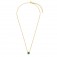 Damen Collier mit Anhänger 17 Zirkonia grün/weiß Silber 925/000 vergoldet