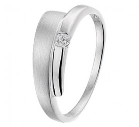 Damen-Ring 925 Sterling Silber rhodiniert Zirkonia weiß