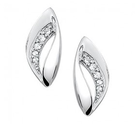 Ohrringe 925 Sterling Silber rhodiniert zirkonia Damen