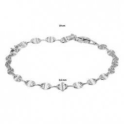 Silber Armband Anker 925 Sterling Silberarmband Unisex 19cm