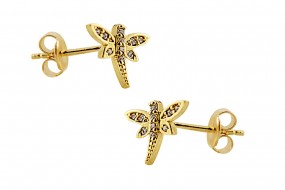 Ohrstecker Libelle 585 Gold