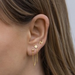 Ohrringe Kette Trend 925 Sterling Silber