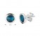 Ohrstecker Silber Ohrringe 925 Sterling Silber 8mm blau zirkonia Ohrstecker