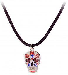 Totenkopf-Anhänger für Damen 925 silber