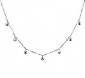 Kugel Ankerkette 3mm Collier 925 Silber