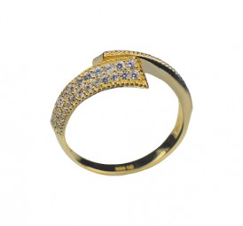 Gold Damenring 585 Gold mit Zirkonia