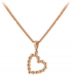 Anhänger Herz aus Kügelchen 585 Gold Rotgold schlicht glänzend