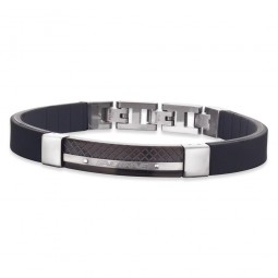 Armband Xray schwarz aus Edelstahl & Kautschuk