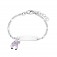 Prinzessin Lillifee Kinder-Armband Identarmband mit Einhorn 12+2 cm längenverstellbar 925 Silber
