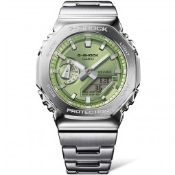 Casio G-Shock Grüne Ziffereblatt Mettaluhr GM-2110D-3AER