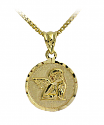 Schutzengel Anhänger echt 585 Gold 14 Karat