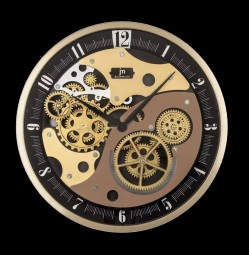 Rotierenden Wanduhr Quarz Wanduhr mit rotierenden Zahnrädern