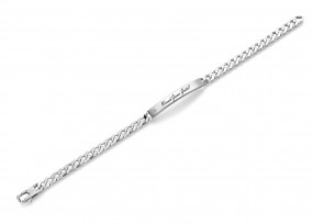 Damen ID- Armband in 925er Silber (rhodiniert) mit Zirkonia