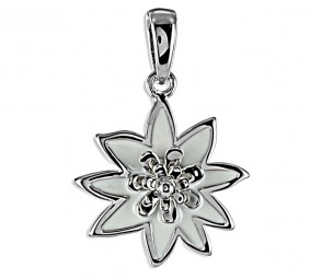 Anhänger Edelweiß Echt Silber 925/000