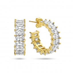 Damen Halbcreolen 925 Silber goldplattiert