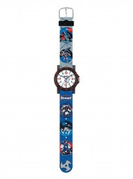 SCOUT JUNGEN ARMBANDUHR BLAU-BUNT RAUMSCHIFF, ROBOTER