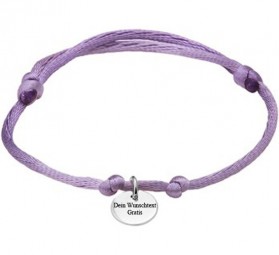 ID Armband 925 Silber mit Gravur für Frauen Satinarmband