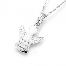 GIORGIO MARTELLO MILANO Kette mit Anhänger mit Zirkonia, »Schutzengel«